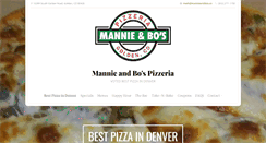 Desktop Screenshot of mannieandbospizza.com