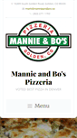 Mobile Screenshot of mannieandbospizza.com