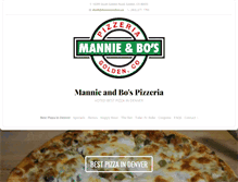 Tablet Screenshot of mannieandbospizza.com
